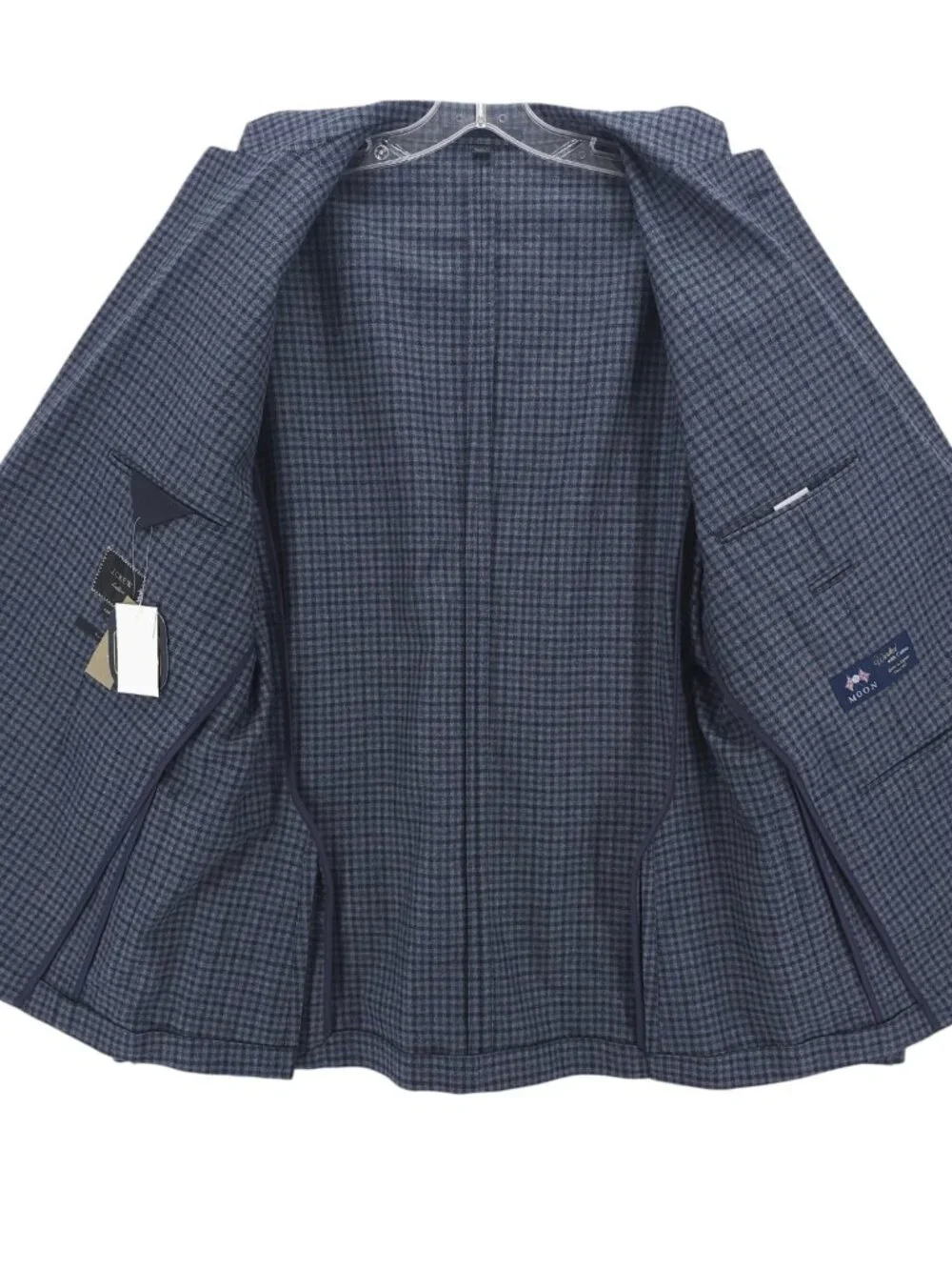 NWT J CREW Ludlow Slim Fit Blazer English Moon Cotton Wool Unlined Check 42R